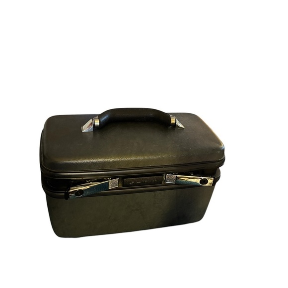VTG 80’s Samsonite Silhouette Hard Shell Gray Train Cosmetic Makeup Travel Case - Picture 6 of 10